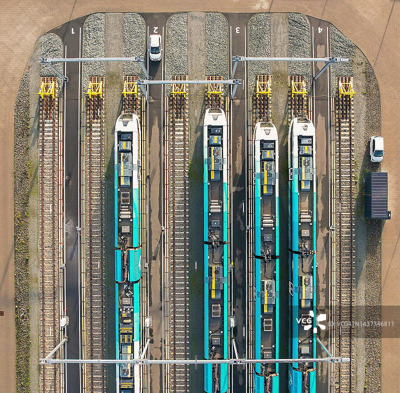 铁路货场无人机视角图片素材