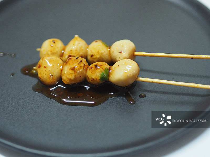 烤猪肉丸图片素材