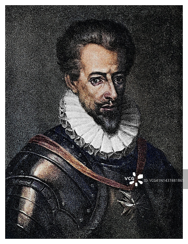 Joinville亲王、吉斯公爵、Eu伯爵亨利一世肖像图片素材