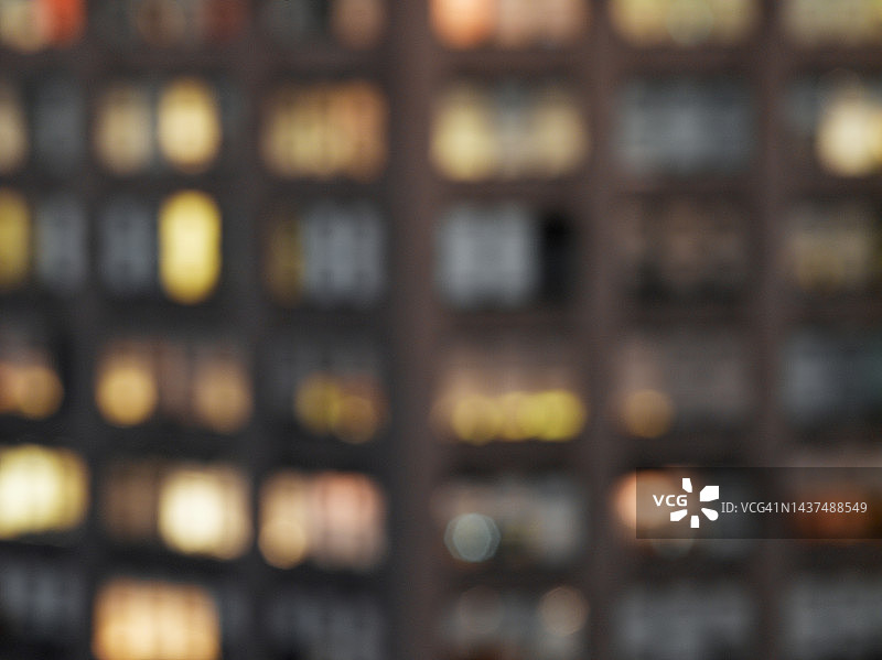 曼哈顿中城建筑柔焦景观，纽约市图片素材