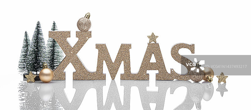 白色背景上的木制圣诞节文字特写图片素材