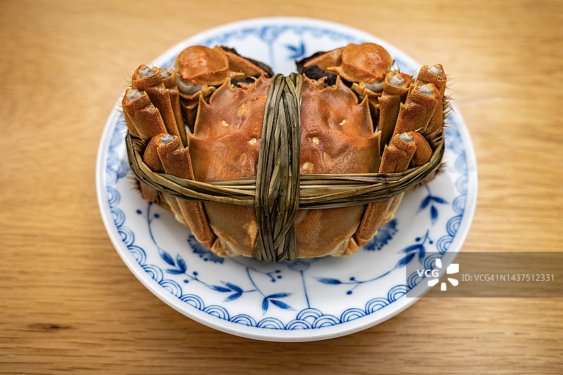 熟大闸蟹特写图片素材