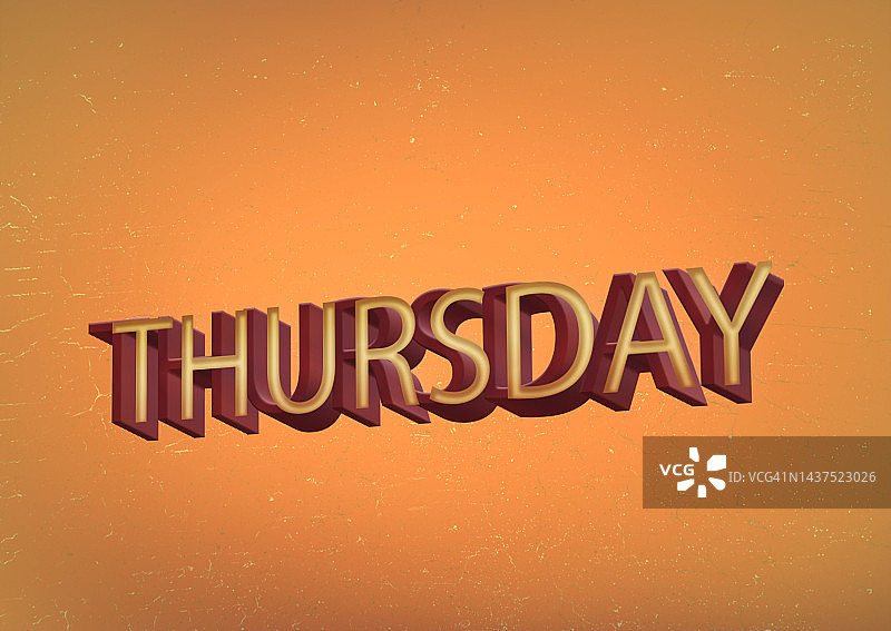 3D星期四图片素材