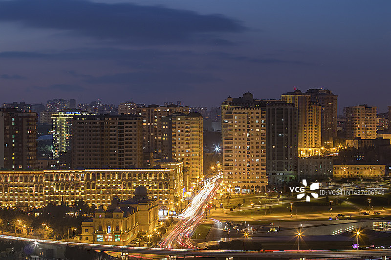 阿塞拜疆巴库的城市建筑图片素材