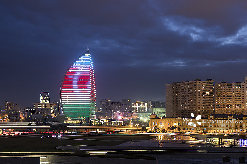 阿塞拜疆巴库的城市建筑图片素材