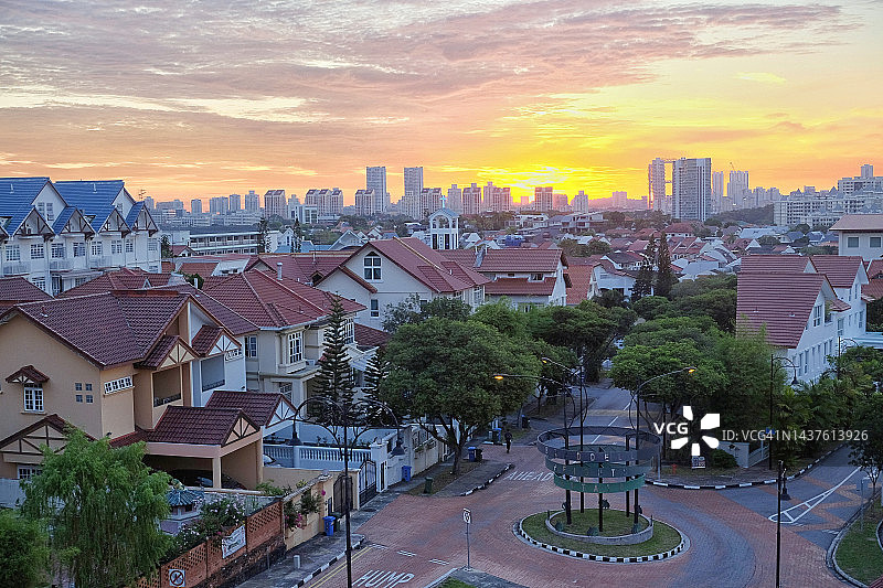 新加坡的布莱德戴尔高地住宅区图片素材