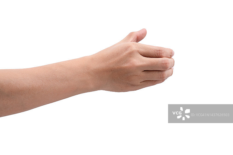 手持瓶子或智能手机，白色背景，已隔离图片素材