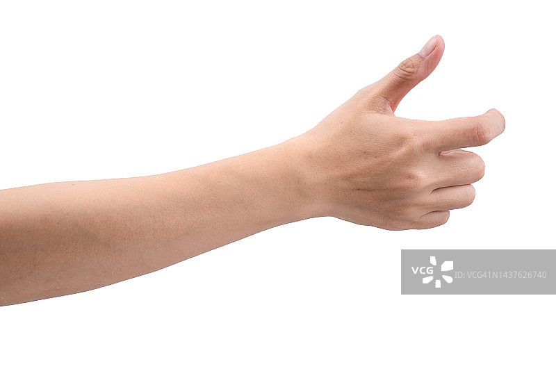 手持瓶子或智能手机，白色背景，已隔离图片素材