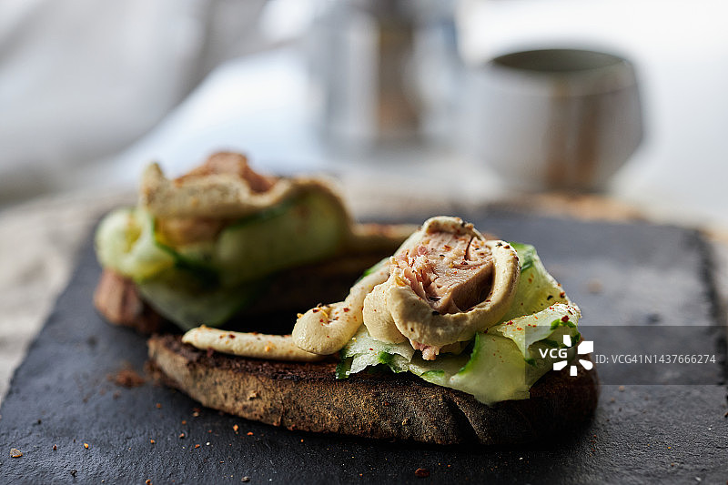 美味的黑麦吐司图片素材