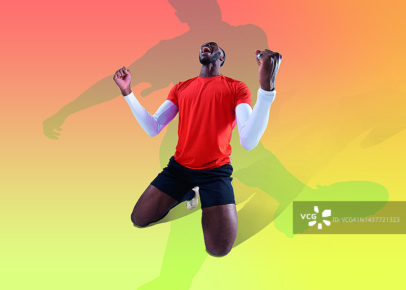 庆祝胜利的足球迷图片素材