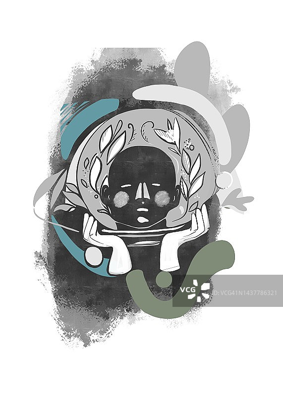 戴防污染玻璃头盔的人的肖像图片素材