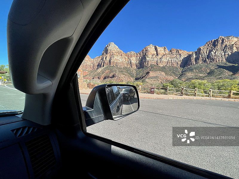 犹他州锡安国家公园入口图片素材