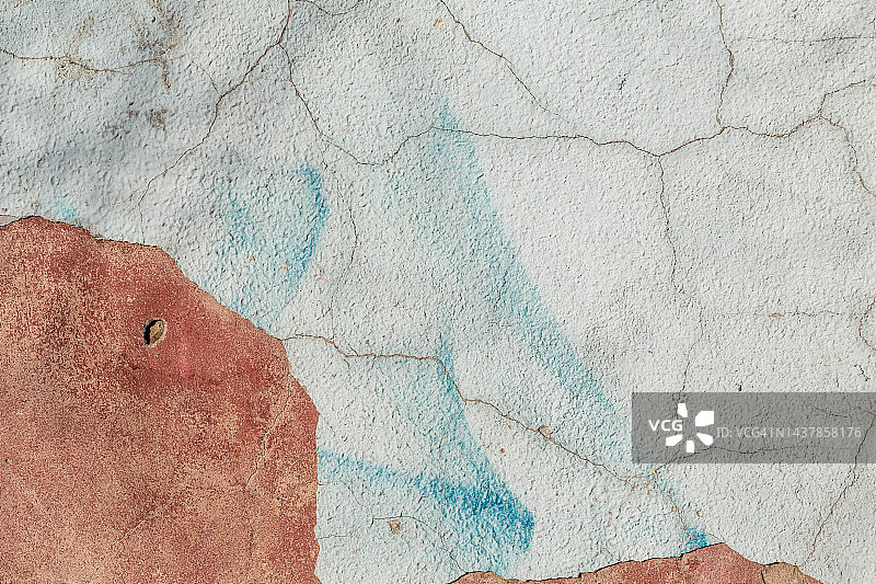破损的旧墙，石膏脱落图片素材