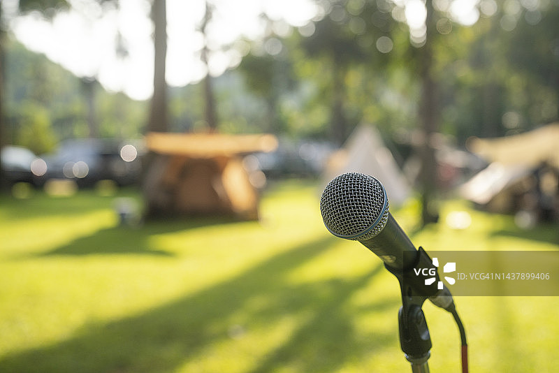麦克风、背景、会议、活动、露营图片素材
