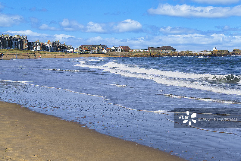 英国苏格兰东洛锡安北贝里克福斯河河口图片素材