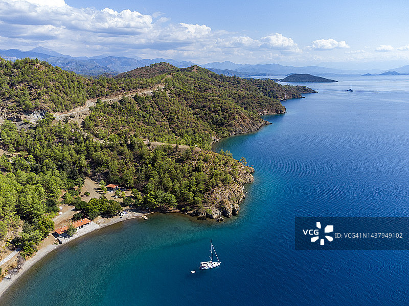 穆拉达拉曼基勒海湾鸟瞰图片素材