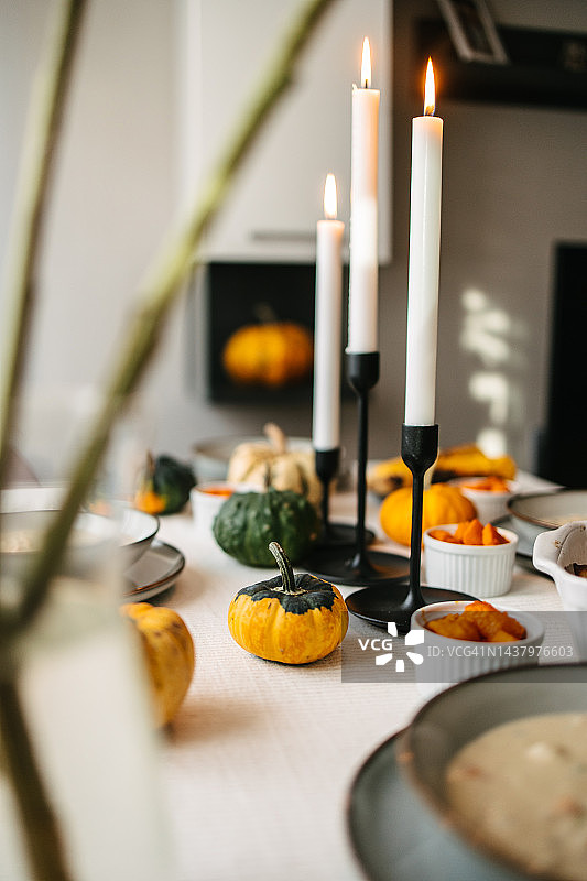 秋季纯素晚餐图片素材