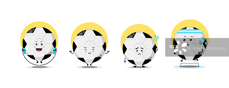 可爱的足球角色合集图片素材