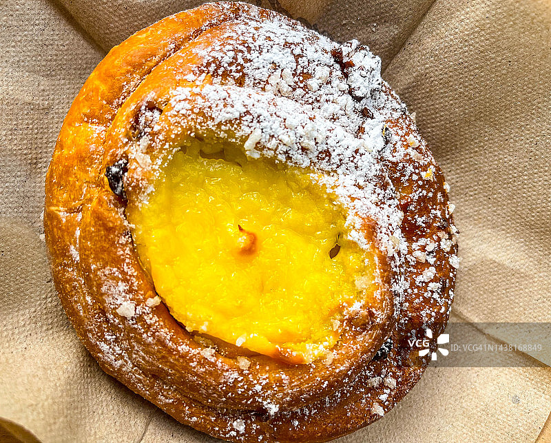 卡仕达丹麦酥皮糕点图片素材