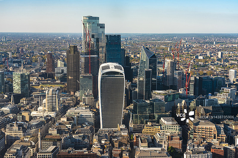 英国伦敦金融城高处景观图片素材