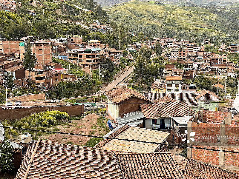 秘鲁库斯科市屋顶和居民区房屋图片素材