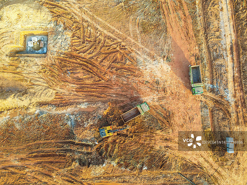 建筑工地鸟瞰图图片素材