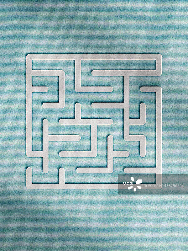 俯视视角下的空旷迷宫图片素材