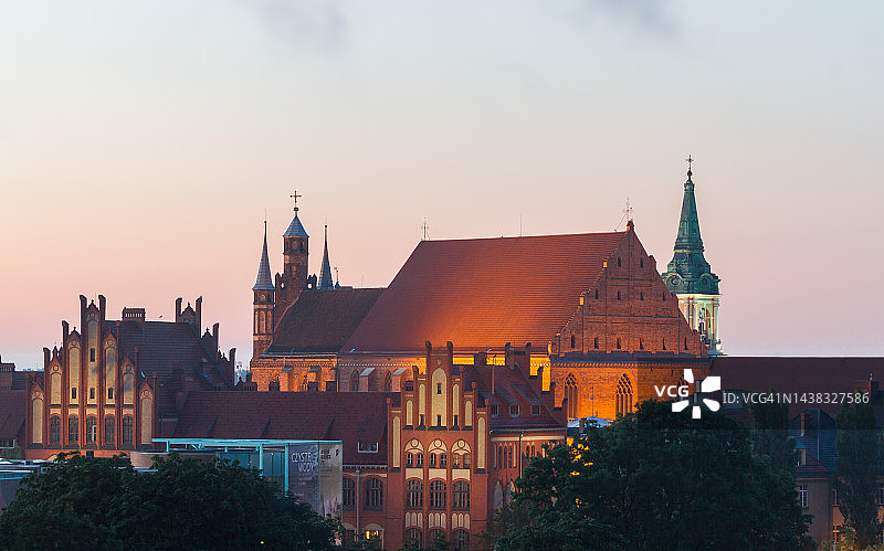 波兰托伦的施洗约翰和大福音传教士约翰大教堂图片素材