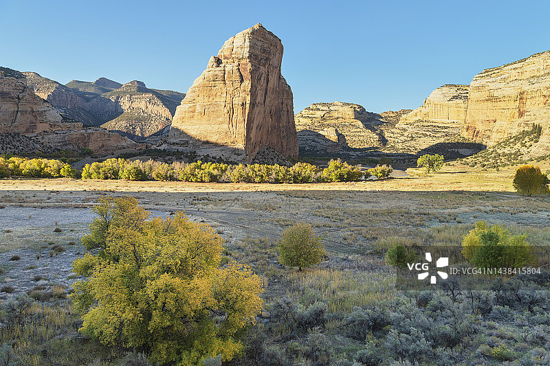 恐龙国家纪念碑的蒸汽船岩石图片素材