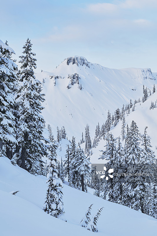桌山，华盛顿州北喀斯喀特图片素材