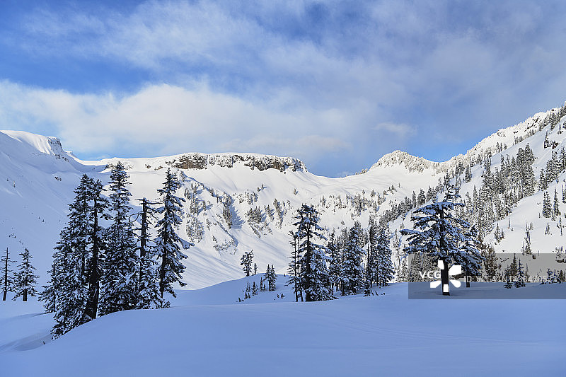 桌山，华盛顿州北喀斯喀特图片素材