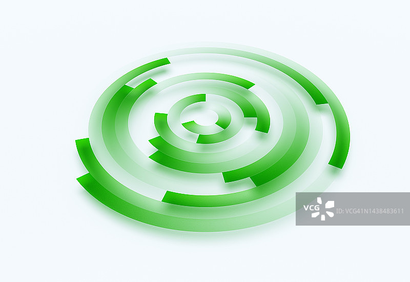 绿色同心形状图片素材