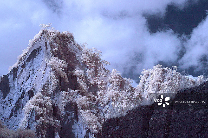 皮纳图博火山的火山泥流沉积图片素材