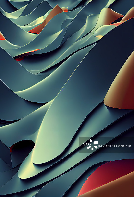 彩色光抽象曲线图案图片素材