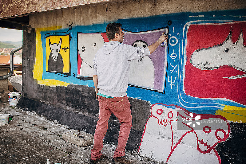 男涂鸦艺术家图片素材