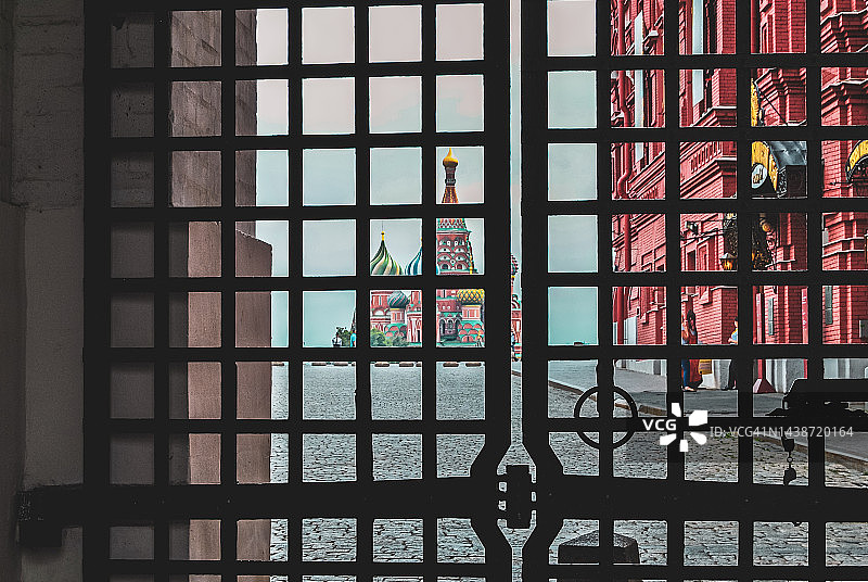 莫斯科红场和圣瓦西里大教堂图片素材