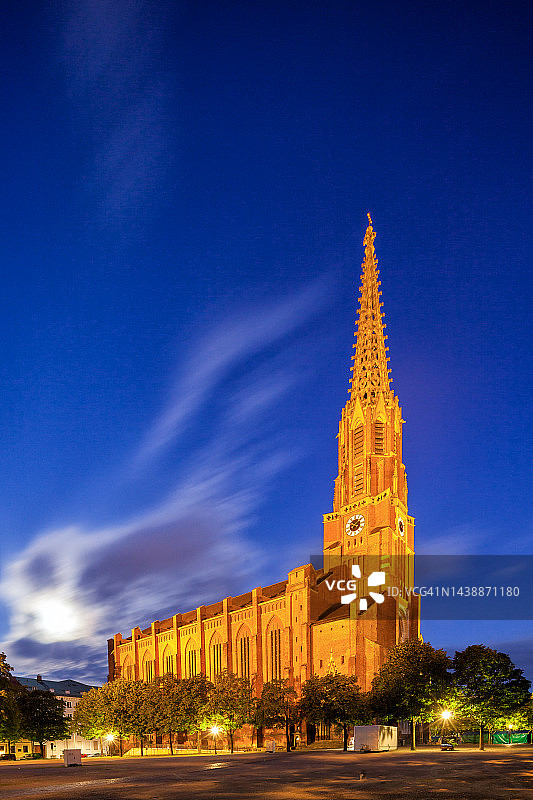 德国慕尼黑的玛丽亚·希尔夫教堂图片素材