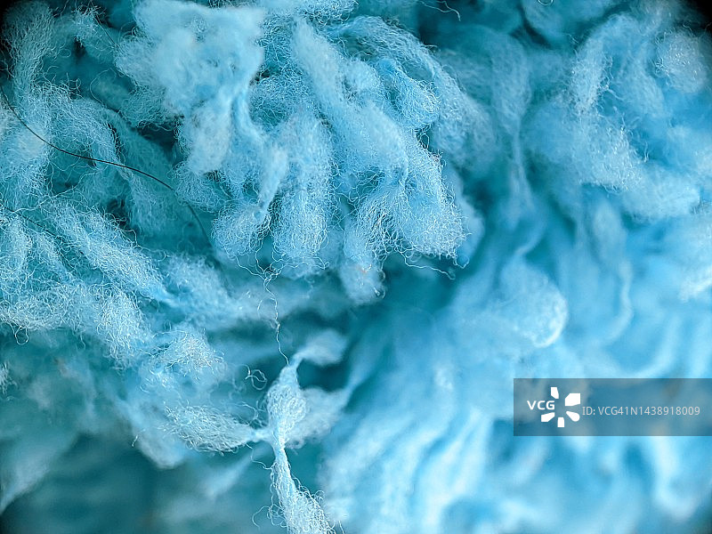 蓝色纱线纹理图片素材