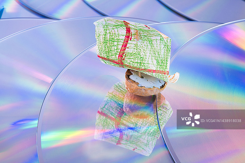 母亲节礼物，核桃壳船图片素材