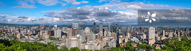 加拿大蒙特利尔夏季天际线全景图片素材