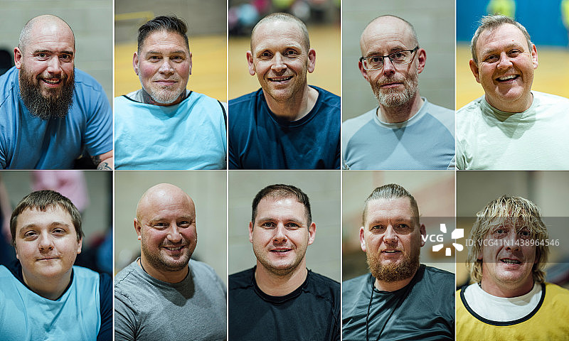 轮椅橄榄球队拼贴画图片素材