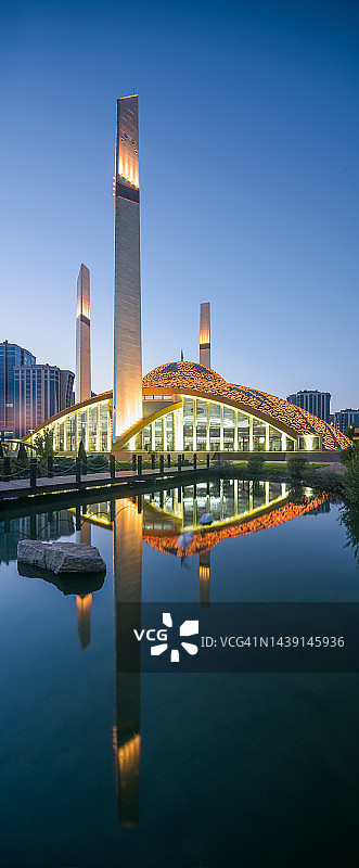 车臣的艾哈迈德·卡德罗夫清真寺图片素材