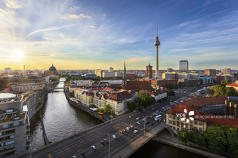 德国柏林城市鸟瞰图图片素材