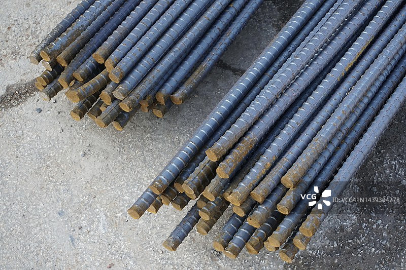 混凝土建筑的钢筋图片素材