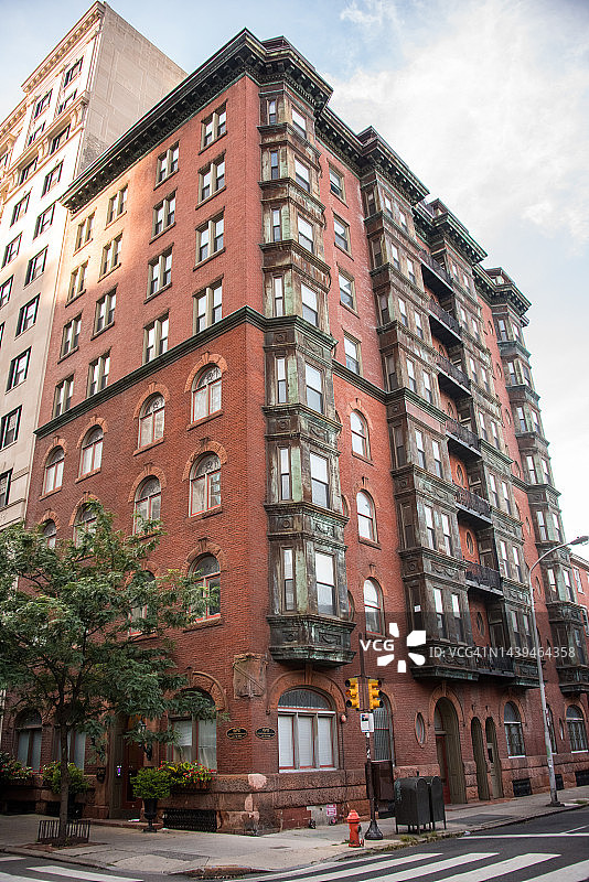 维多利亚时期费城公寓楼图片素材