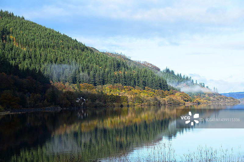 坎布里亚郡巴森斯韦特湖区风光图片素材