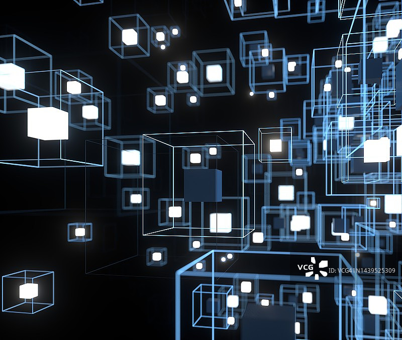 抽象区块链网络背景图片素材