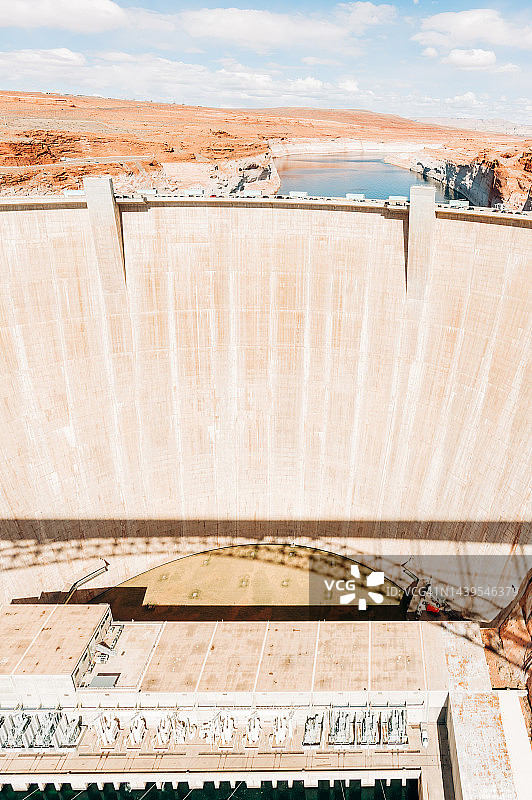 亚利桑那州格伦峡谷大坝的白天景观图片素材
