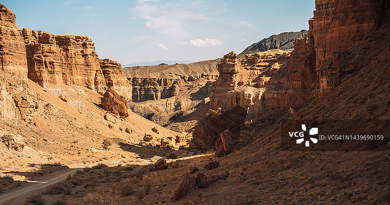 哈萨克斯坦共和国查伦峡谷南部风光图片素材