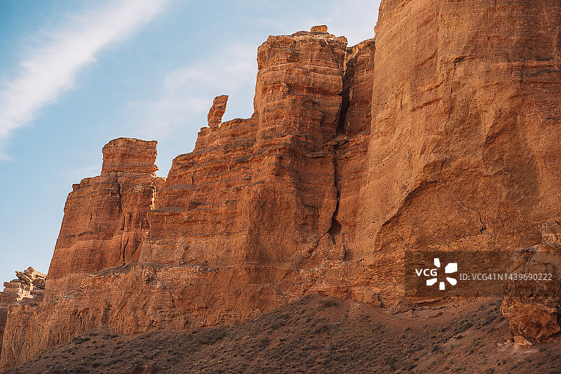 哈萨克斯坦共和国查伦峡谷南部风光图片素材